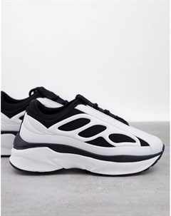 Черно белые кроссовки на массивной подошве Dauby Asos design