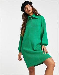 Зеленое трикотажное платье водолазка Y.a.s