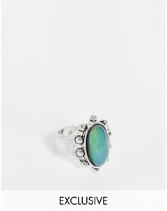 Серебристое кольцо с камнем фантазия y2k в стиле унисекс и гранж Inspired Reclaimed vintage