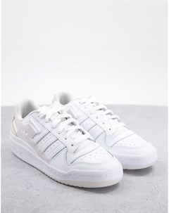 Белые низкие кроссовки с переливающимися вставками Forum Adidas originals