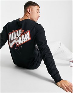 Черный лонгслив Nike Jumpman Jordan