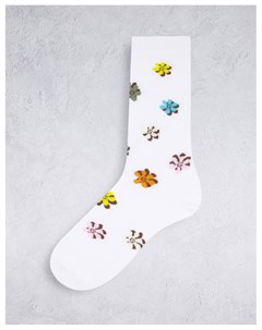 Носки до щиколотки с разноцветными цветами Asos design