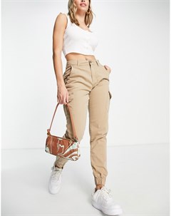 Серо коричневые брюки в утилитарном стиле с карманами Urban classics