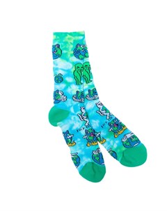 Носки Save The World Socks Blue Tie Dye 2022 Ripndip