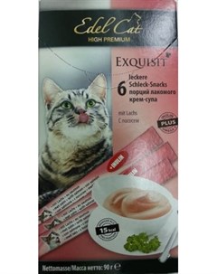 Лакомство для кошек Крем суп с лососем 0 09 кг Edel cat