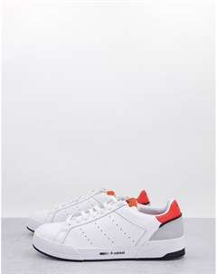 Кроссовки белого и красного цветов Court Tourino Adidas originals