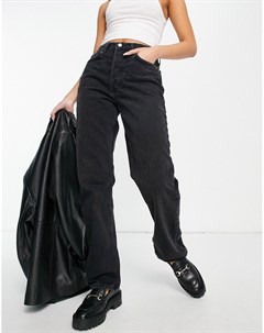 Черные выбеленные джинсы из переработанного хлопка в винтажном стиле Topshop