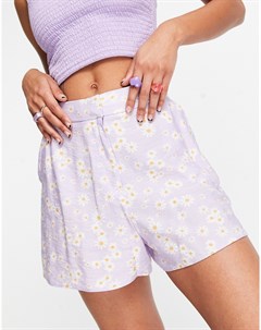Расклешенные шорты с мелким цветочным принтом от комплекта Asos design