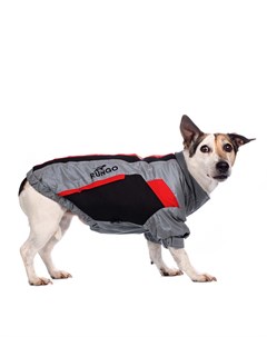 Куртка для собак крупных пород Карликовый пинчер Джек Рассел Бигль серая на молнии 41x60x39 см Rungo