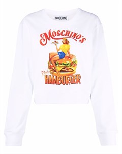 Толстовка из органического хлопка с графичным принтом Moschino