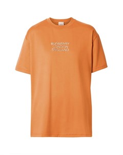 Оранжевая футболка оверсайз Burberry