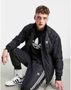 Стеганая черная куртка на молнии adicolor Adidas originals