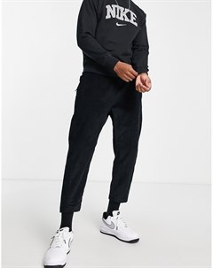 Черные укороченные брюки из вельвета суженного книзу кроя Nike