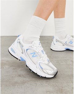 Кроссовки голубого серебристого цвета 530 New balance