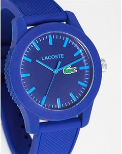 Синие часы с логотипом Lacoste