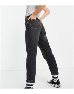 Черные выбеленные джинсы в винтажном стиле Petite Bershka