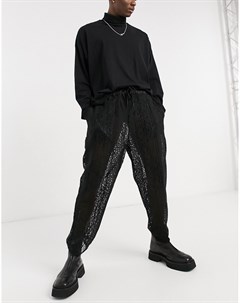 Широкие брюки со складками из тесьмы Asos design