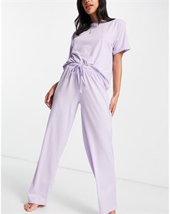 Сиреневые пижамные брюки прямого кроя из трикотажа Выбирай и Комбинируй Asos design