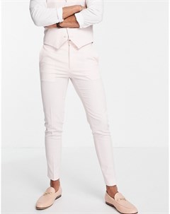 Супероблегающие брюки пастельно розового цвета Asos design