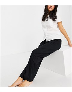 Черные трикотажные пижамные штаны с прямыми штанинами ASOS DESIGN Petite выбирай и сочетай Asos petite