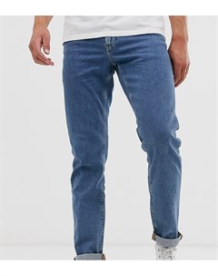 Синие выбеленные джинсы слим Asos design