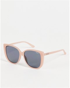 Бледно розовые солнцезащитные очки в оправе кошачий глаз Quay Quay eyewear australia