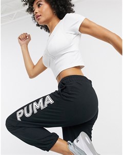 Черные джоггеры с логотипом Puma