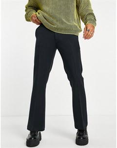 Расклешенные строгие брюки черного цвета Asos design