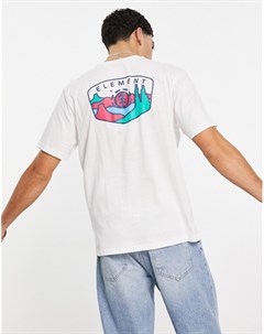 Белая футболка с принтом на спине Navio Element