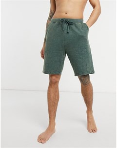 Пижамные шорты для дома выбеленного зеленого цвета Asos design