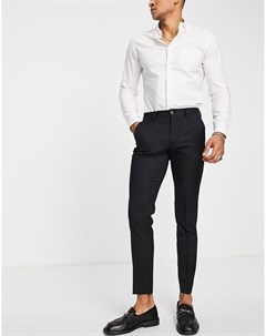 Черные узкие брюки из эластичного материала с добавлением шерсти Premium Jack & jones