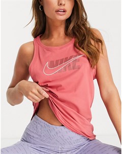 Розовая майка с логотипом галочкой Icon Clash Nike training