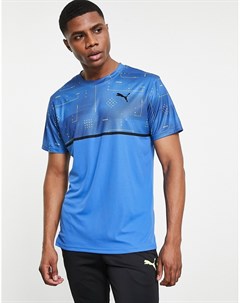 Синяя футболка со сплошным принтом Training Puma