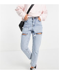 Выбеленные джинсы из органического хлопка в винтажном стиле с рваной отделкой Topshop petite