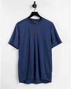 Темно синяя футболка с логотипом на груди adidas Training Adidas performance