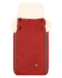 Красный конверт в коляску Premium Welss натуральная овчина Hesba