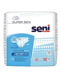 Подгузники для взрослых Super Small 1 размер 55 80см 10шт Seni