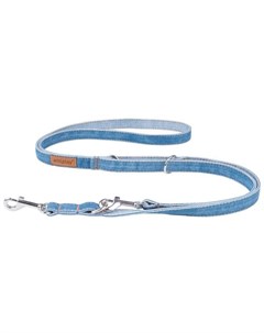 Поводок Denim Collection регулируемый 6 in 1 голубой для собак S 100 200 см x 1 см Голубой Amiplay
