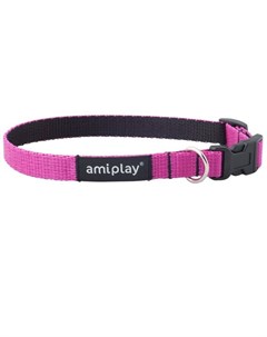 Ошейник Twist регулируемый розовый для собак M 25 40 b см x 1 5 см Розовый Amiplay
