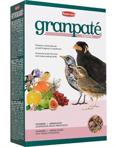 Корм Granpatee Fruits комплексный с фруктами для насекомоядных птиц 1 кг Padovan