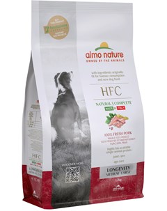 Сухой корм HFC со свежей свининой для взрослых и пожилых собак средних и крупных пород 1 2 кг Свинин Almo nature
