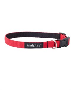 Ошейник Twist регулируемый красный для собак S 20 35 b см x 1 см Красный Amiplay