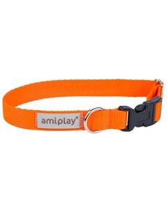 Ошейник Samba регулируемый оранжевый для собак S 20 35 b см x 1 5 см Оранжевый Amiplay