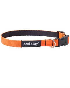 Ошейник Twist регулируемый оранжевый для собак S 20 35 b см x 1 см Оранжевый Amiplay