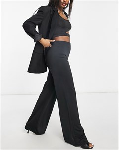 Элегантные широкие брюки черного цвета от комплекта Asos design