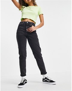 Черные выбеленные премиум джинсы в винтажном стиле Topshop