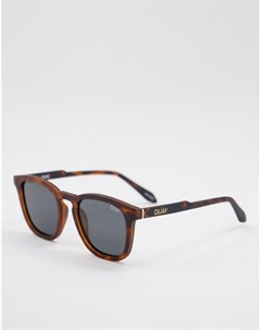 Круглые солнцезащитные очки унисекс в оправе с черепаховым дизайном и линзами с дымчатой тонировкой  Quay australia