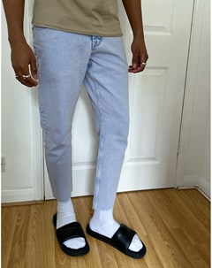 Светлые узкие джинсы с необработанными краями Asos design