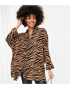 Oversized рубашка с тигровым принтом Maternity Topshop