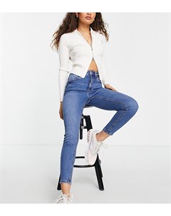 Синие моделирующие зауженные джинсы New look petite